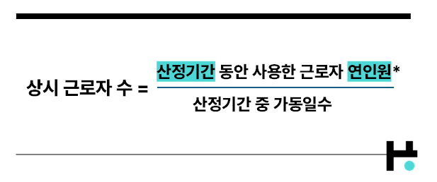 상시 근로자 수 산정 산식 설명 